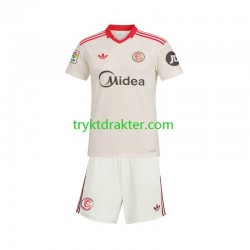3-13 år Barn Sevilla FC drakt Retro Hjemme 2025-2026 Korte Ermer