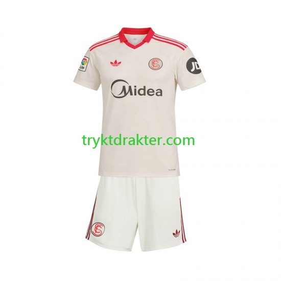 3-13 år Barn Sevilla FC drakt Retro Hjemme 2025-2026 Korte Ermer