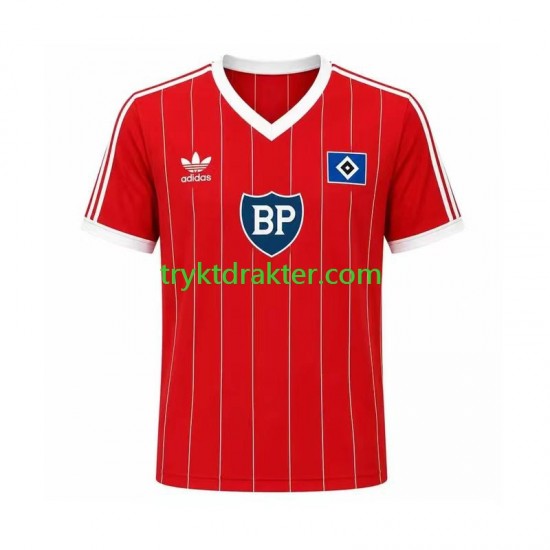 Herre Hamburger SV drakt 1984 Retro Borte Korte Ermer