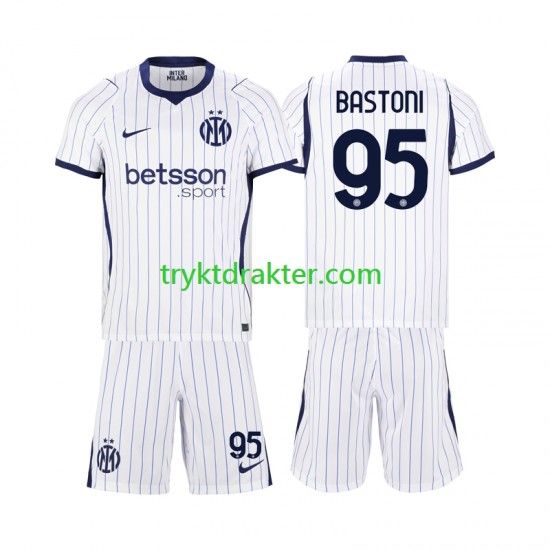 3-13 år Barn Inter Milan drakt Alessandro Bastoni 95 Borte 2026-2027 Korte Ermer