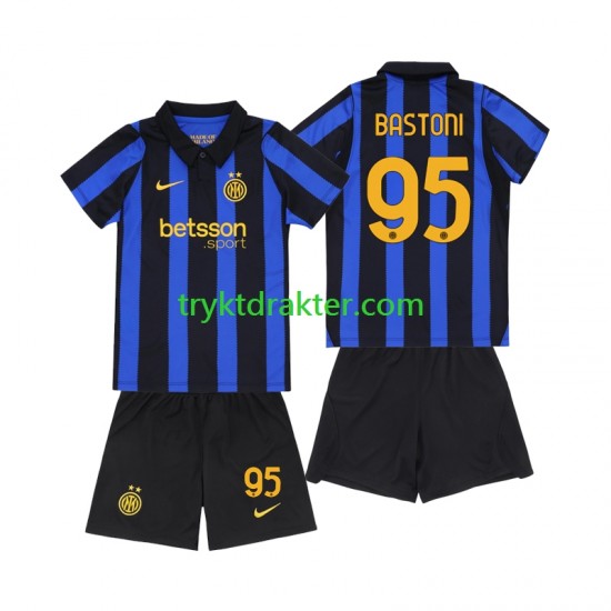 3-13 år Barn Inter Milan drakt Alessandro Bastoni 95 Hjemme 2026-2027 Korte Ermer