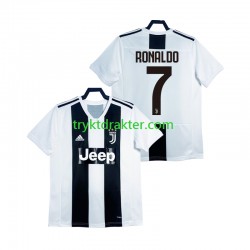 Herre Juventus drakt Cristiano Ronaldo 2018 2019 Retro Hjemme Korte Ermer