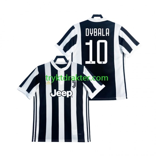 Herre Juventus drakt DYBALA 21 2017 2018 Retro Hjemme Korte Ermer
