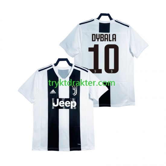 Herre Juventus drakt DYBALA 21 2018 2019 Retro Hjemme Korte Ermer