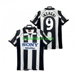 Herre Juventus drakt INZAGHI 9 1997 1998 Retro Hjemme Korte Ermer