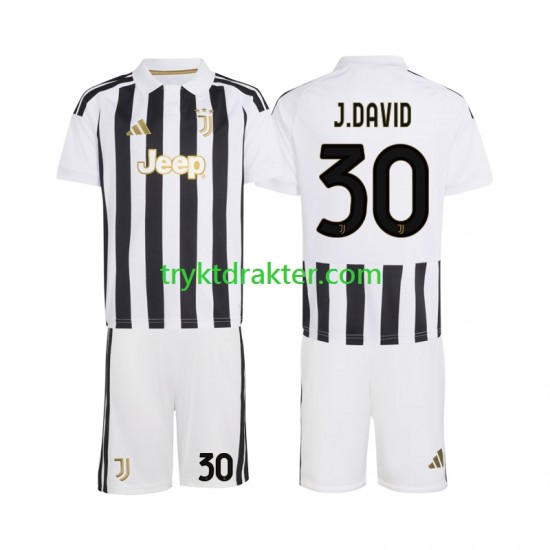 3-13 år Barn Juventus drakt Jonathan David 30 Hjemme 2026-2027 Korte Ermer