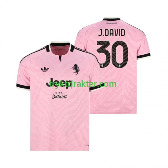 Herre Juventus drakt Jonathan David 30 Borte 2026-2027 Korte Ermer
