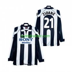 Herre Juventus drakt ZIDANE 21 1997 1998 Retro Hjemme Langermet
