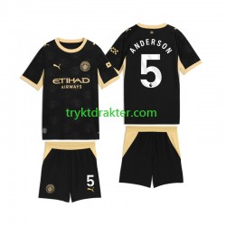 3-13 år Barn Manchester City drakt Elliot Anderson 5 Borte 2026-2027 Korte Ermer