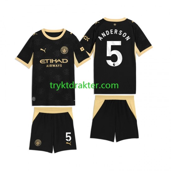 3-13 år Barn Manchester City drakt Elliot Anderson 5 Borte 2026-2027 Korte Ermer