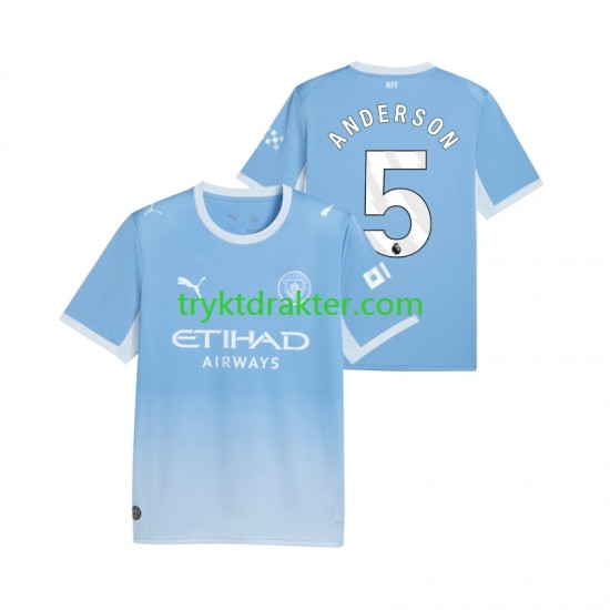 Herre Manchester City drakt Elliot Anderson 5 Hjemme 2026-2027 Korte Ermer