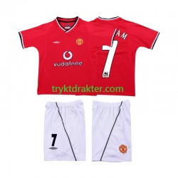 3-13 år Barn Manchester Utd drakt BECKHAM 7 2000 2002 Retro Hjemme Korte Ermer