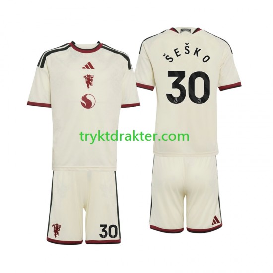 3-13 år Barn Manchester Utd drakt Benjamin Sesko 30 Tredje 2026-2027 Korte Ermer
