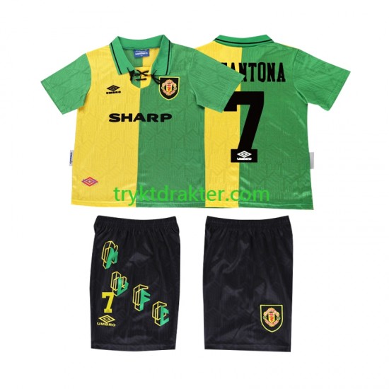 3-13 år Barn Manchester Utd drakt CANTONA 7 1992 Retro Tredje 1994 Korte Ermer