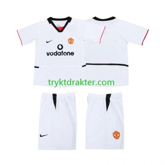 3-13 år Barn Manchester Utd Football Shirt 2002 2003 Borte Korte Ermer