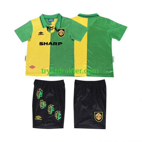 3-13 år Barn Manchester Utd drakt 1992 Retro Tredje 1994 Korte Ermer