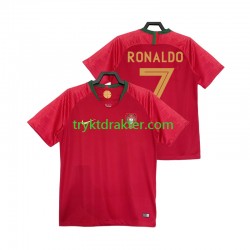 Herre Portugal drakt Cristiano Ronaldo 7 2018 Retro Hjemme Korte Ermer