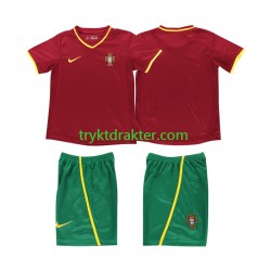 3-13 år Barn Portugal drakt 2002 Retro Hjemme Korte Ermer