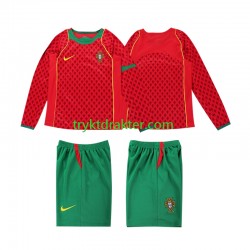 3-13 år Barn Portugal drakt Retro Hjemme 2004 Langermet