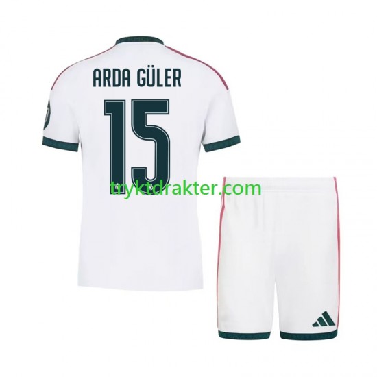 3-13 år Barn Real Madrid drakt Arda Guler 15 Hjemme 2026-2027 Korte Ermer