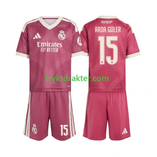 3-13 år Barn Real Madrid drakt Arda Guler 15 Tredje 2026-2027 Korte Ermer