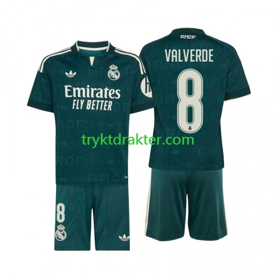 3-13 år Barn Real Madrid drakt Federico Valverde 8 Borte 2026-2027 Korte Ermer