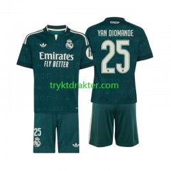 3-13 år Barn Real Madrid drakt Yan Diomande 25 Borte 2026-2027 Korte Ermer