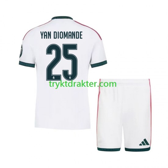3-13 år Barn Real Madrid drakt Yan Diomande 25 Hjemme 2026-2027 Korte Ermer