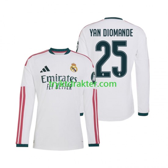 Herre Real Madrid drakt Yan Diomande 25 Hjemme 2026-2027 Langermet