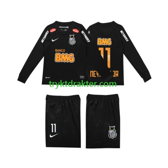 3-13 år Barn drakt Santos NEYMAR JR 11 Classic 2012 2013 Retro Borte Langermet