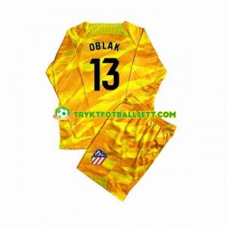 3-13 år Barn Keeper Atlético Madrid drakt Jan Oblak 13 2023-2024 Oransje Langermet