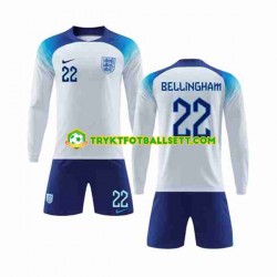 3-13 år Barn England drakt Bellingham 22 Hjemme VM 2022 Langermet 3-13 år Barn England drakt Bellingham 22 Hjemme VM 2022 Langermet