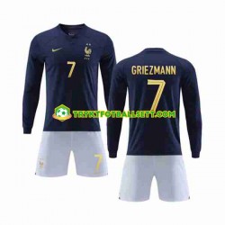 3-13 år Barn Frankrike drakt Griezmann 7 Hjemme VM 2022 Langermet 3-13 år Barn Frankrike drakt Griezmann 7 Hjemme VM 2022 Langermet