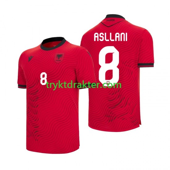 Herre Albania drakt Kristjan Asllani 8 Hjemme VM 2026 Korte Ermer