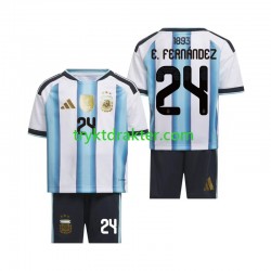 3-13 år Barn Argentina drakt Enzo Fernandez 24 Hjemme VM 2026 Korte Ermer