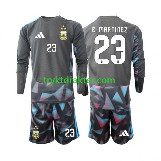 3-13 år Barn Keeper Argentina drakt Emiliano Martinez 23 Hjemme VM 2026 Langermet