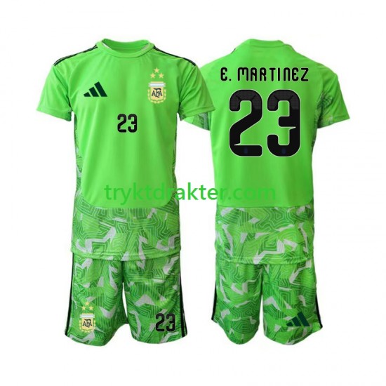 3-13 år Barn Keeper Argentina drakt Emiliano Martinez 23 Tredje VM 2026 Korte Ermer