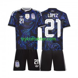 3-13 år Barn Argentina drakt Jose Manuel Lopez 21 Borte VM 2026 Korte Ermer