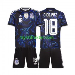 3-13 år Barn Argentina drakt Nico Paz 18 Borte VM 2026 Korte Ermer