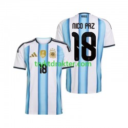 Herre Argentina drakt Nico Paz 18 Hjemme VM 2026 Korte Ermer