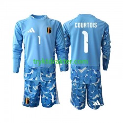 3-13 år Barn Keeper Belgia drakt Thibaut Courtois 1 Hjemme VM 2026 Langermet
