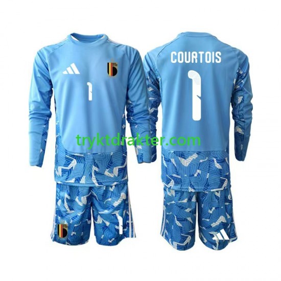 3-13 år Barn Keeper Belgia drakt Thibaut Courtois 1 Hjemme VM 2026 Langermet