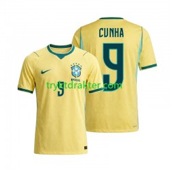 Herre Brasil drakt Matheus Cunha 9 Hjemme VM 2026 Korte Ermer