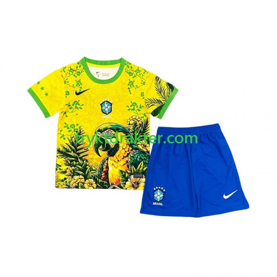 3-13 år Barn Brasil drakt Special Hjemme 2026 Korte Ermer