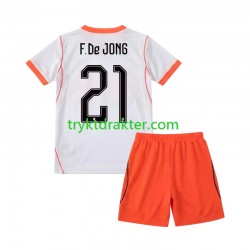 3-13 år Barn Nederland drakt Frenkie de Jong 21 Borte VM 2026 Korte Ermer