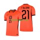Herre Nederland drakt Frenkie de Jong 21 Hjemme VM 2026 Korte Ermer