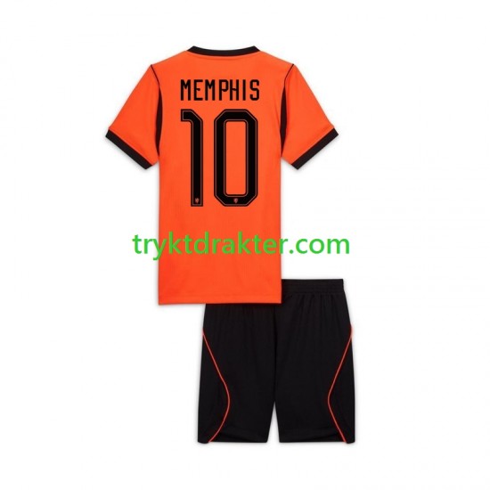 3-13 år Barn Nederland drakt Memphis Depay 10 Hjemme VM 2026 Korte Ermer
