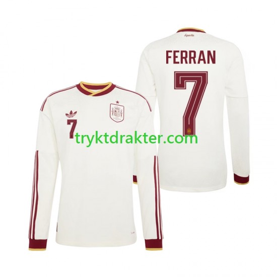Herre Spania drakt Ferran Torres 7 Borte VM 2026 Langermet