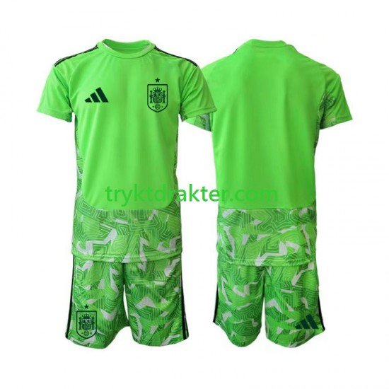 3-13 år Barn Keeper Spania drakt 6th Green color VM 2026 Korte Ermer