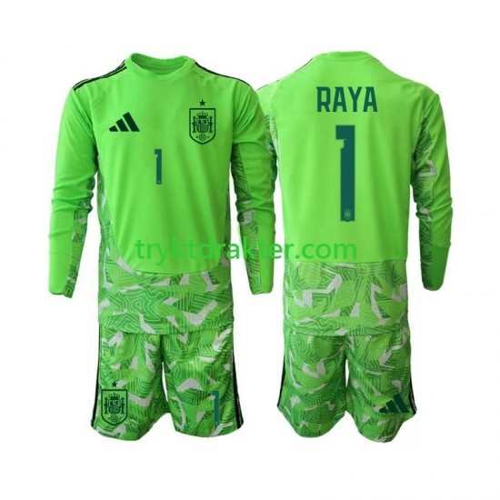 3-13 år Barn Keeper Spania drakt David Raya 1 6th Green color VM 2026 Langermet